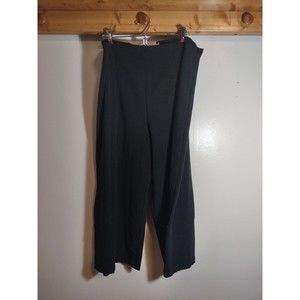 Cannisse Sz 16 Charcoal Gray Black Pants Wide Leg Vintage Made in Morocco